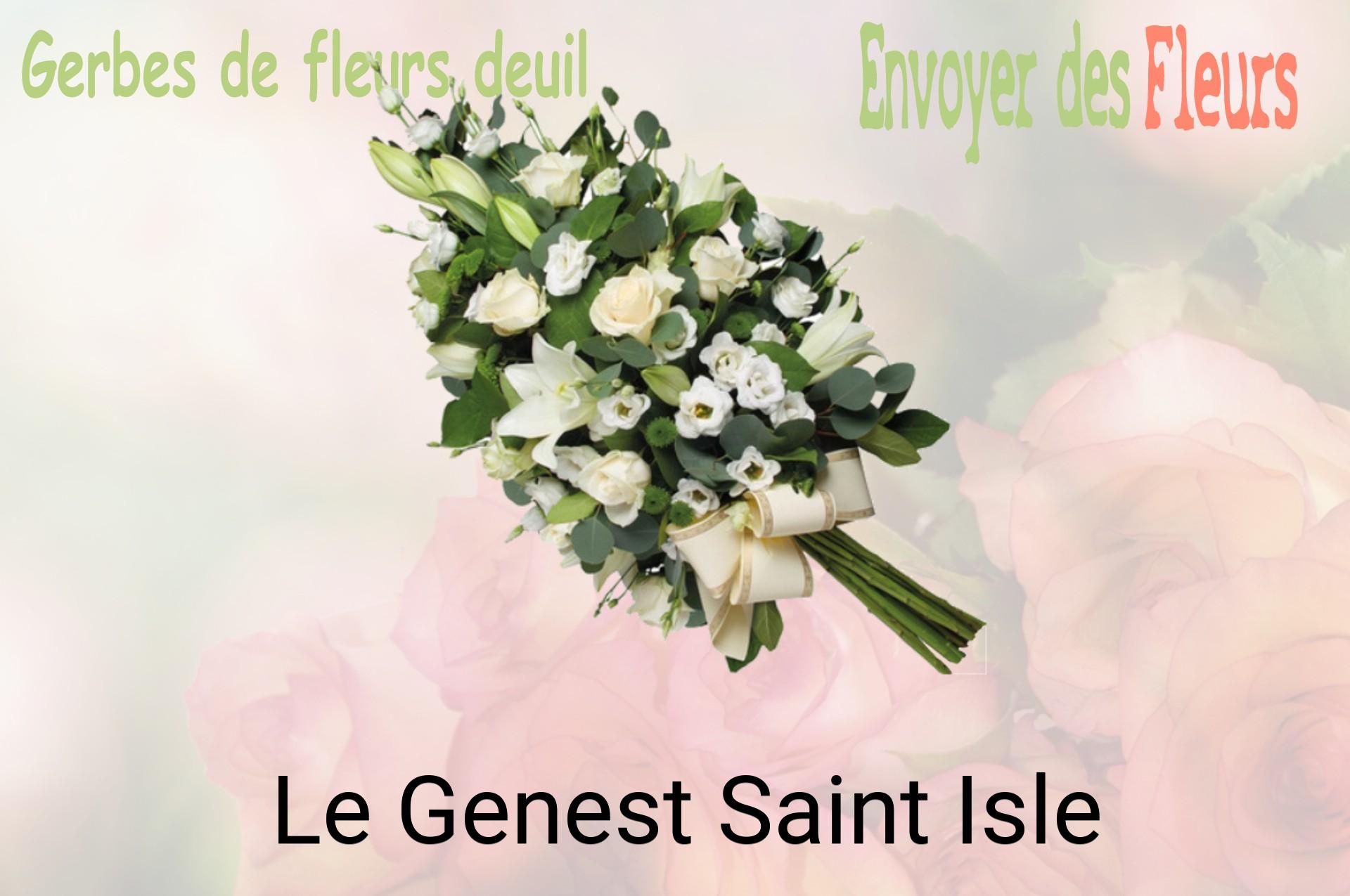 Gerbe de fleurs de deuil livrée à Le Genest-Saint-Isle